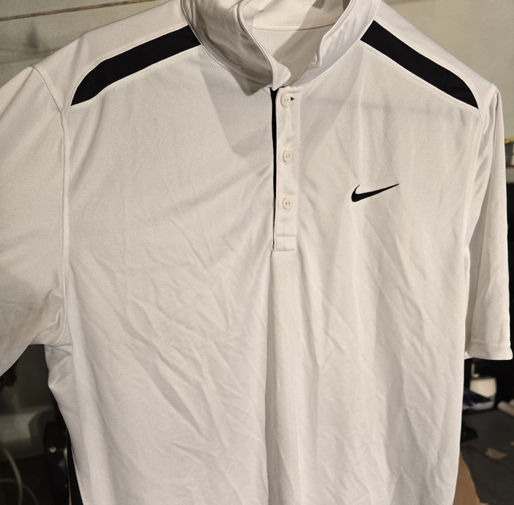 Nike Dri-fit Men's Large White Polo Shirt